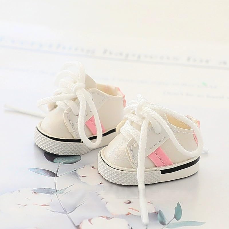 Jojedomo Compatible with Labubu Doll Shoes for 17cm Doll,Shoes Used for Labubu Accessories (YD-Pink) - Image 4